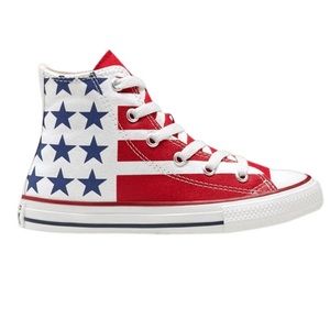 nib size 12 converse Chuck Taylor American flag stars stripes high tops